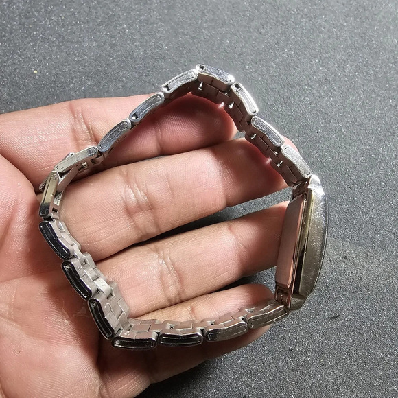 TFX By Bulova Ladies Quartz Watch Silver Tone Rectangle Date Just Dial Working s - Picture 8 of 10